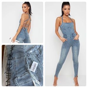 Maniere De Voir Denim Jumpsuit (SIZE US 2 Fits like US 4)